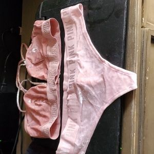 Pink by victoria secret bra and panties